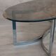 Glass and chrome coffee table from the 1970s.