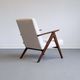 1960 model b 310 var mid century chair in ivory boucle