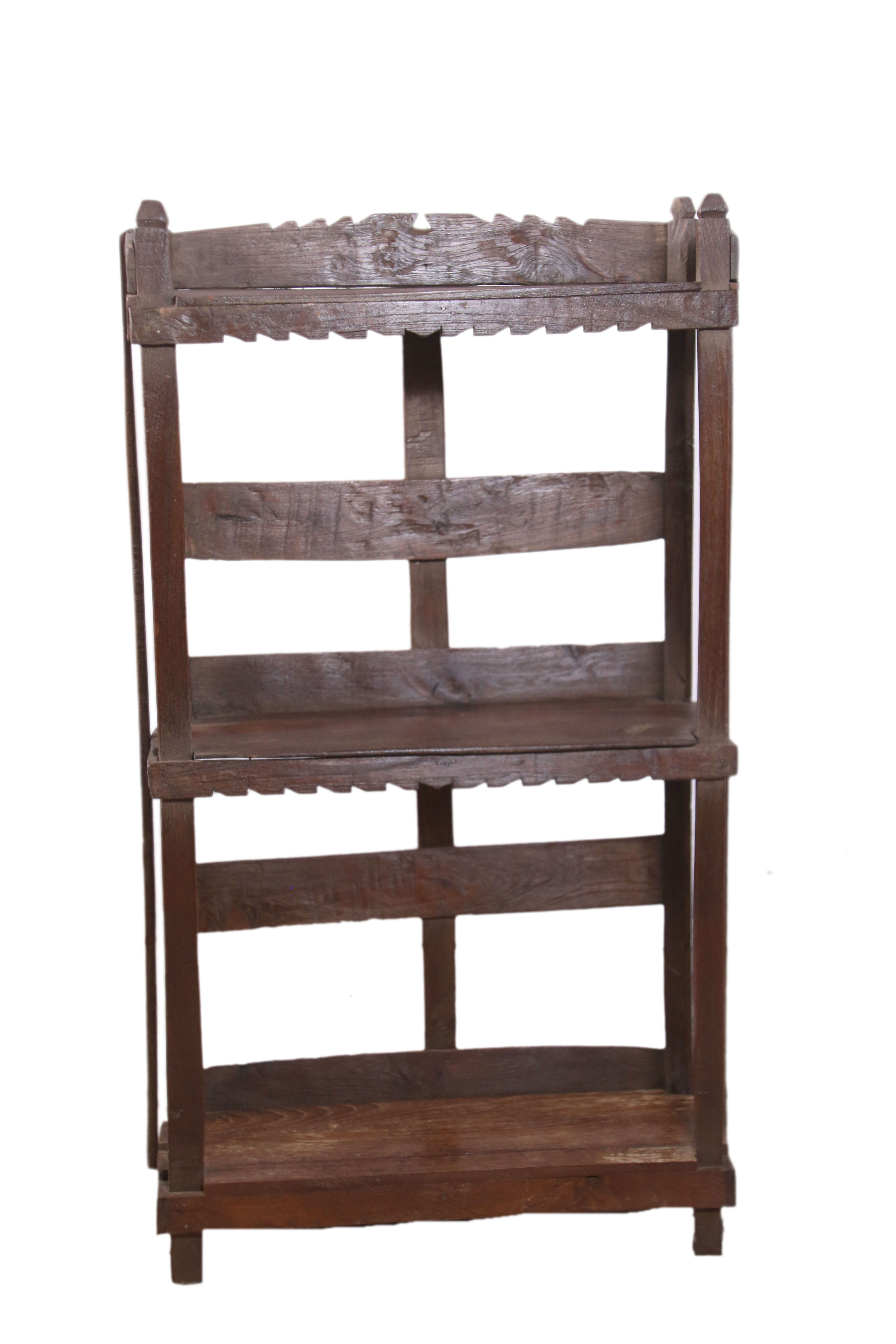 Tribal shelf in ancient Burmese teak