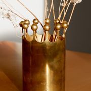 Pierre Forssell crown brass vase for Skultuna circa 1970
