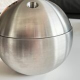 Vintage bowling ball chrome ice bucket - 70s