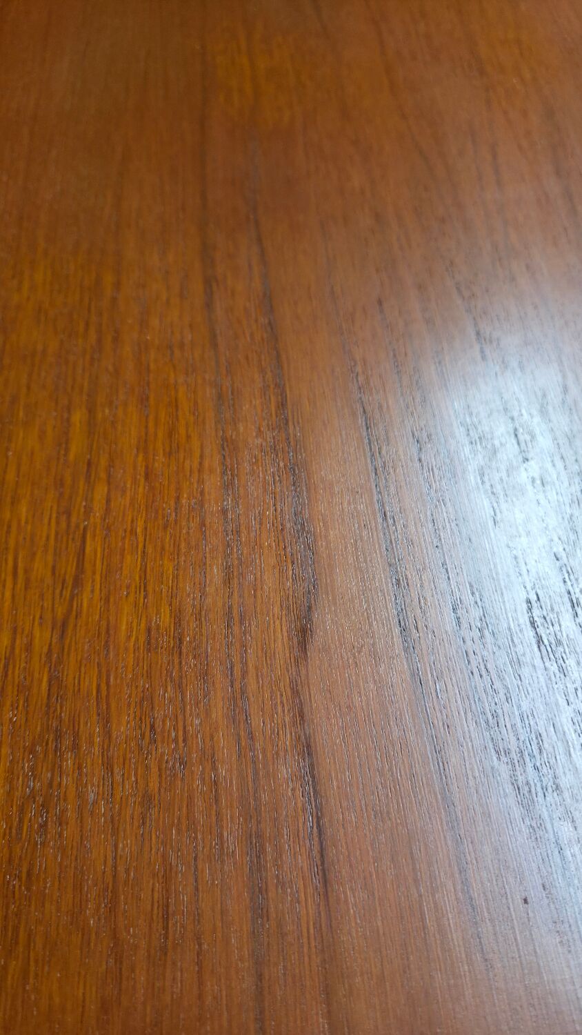 1960 stamped round teak dining table