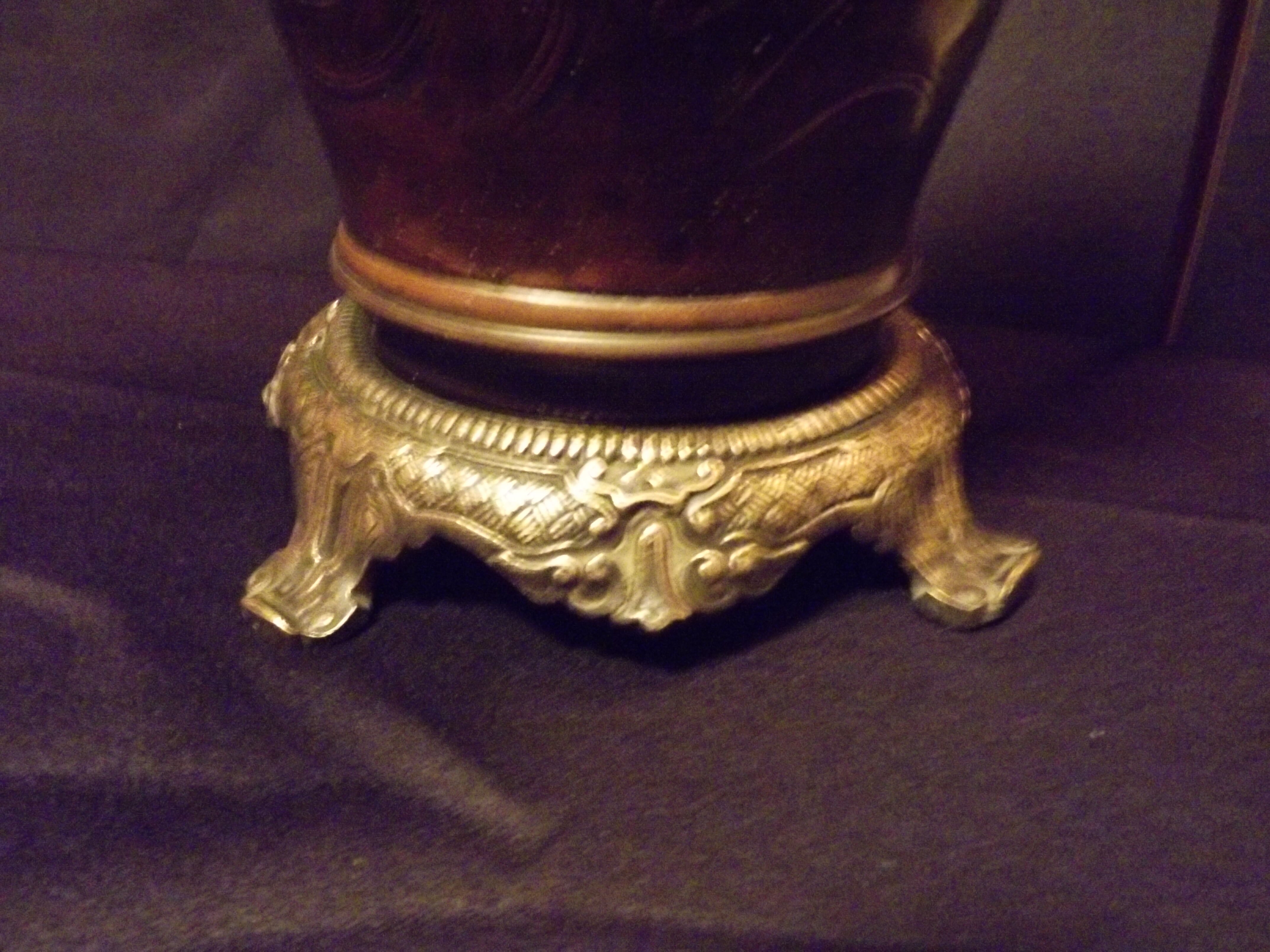 Japan bronze lamp foot