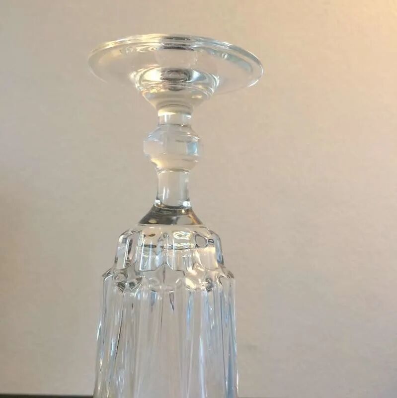 Old crystal champagne flutes