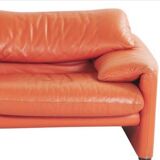 Cassina Maralunga leather sofa