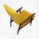 1960s High Back Yellow Bouclé Lounge Armchair Vintage Midcentury Lounge