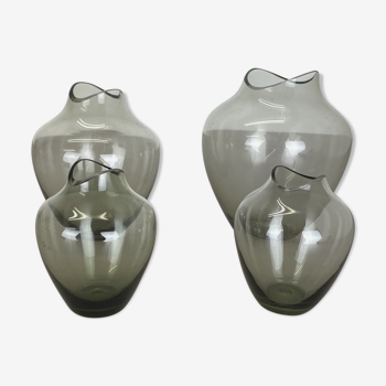 Vintage 60s set de 4 vases turmalin à wilhelm wagenfeld style | allemagne bauhaus