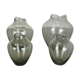 Vintage 60s set de 4 vases turmalin à wilhelm wagenfeld style | allemagne bauhaus