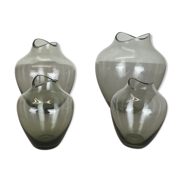Vintage 60s set de 4 vases turmalin à wilhelm wagenfeld style | allemagne bauhaus