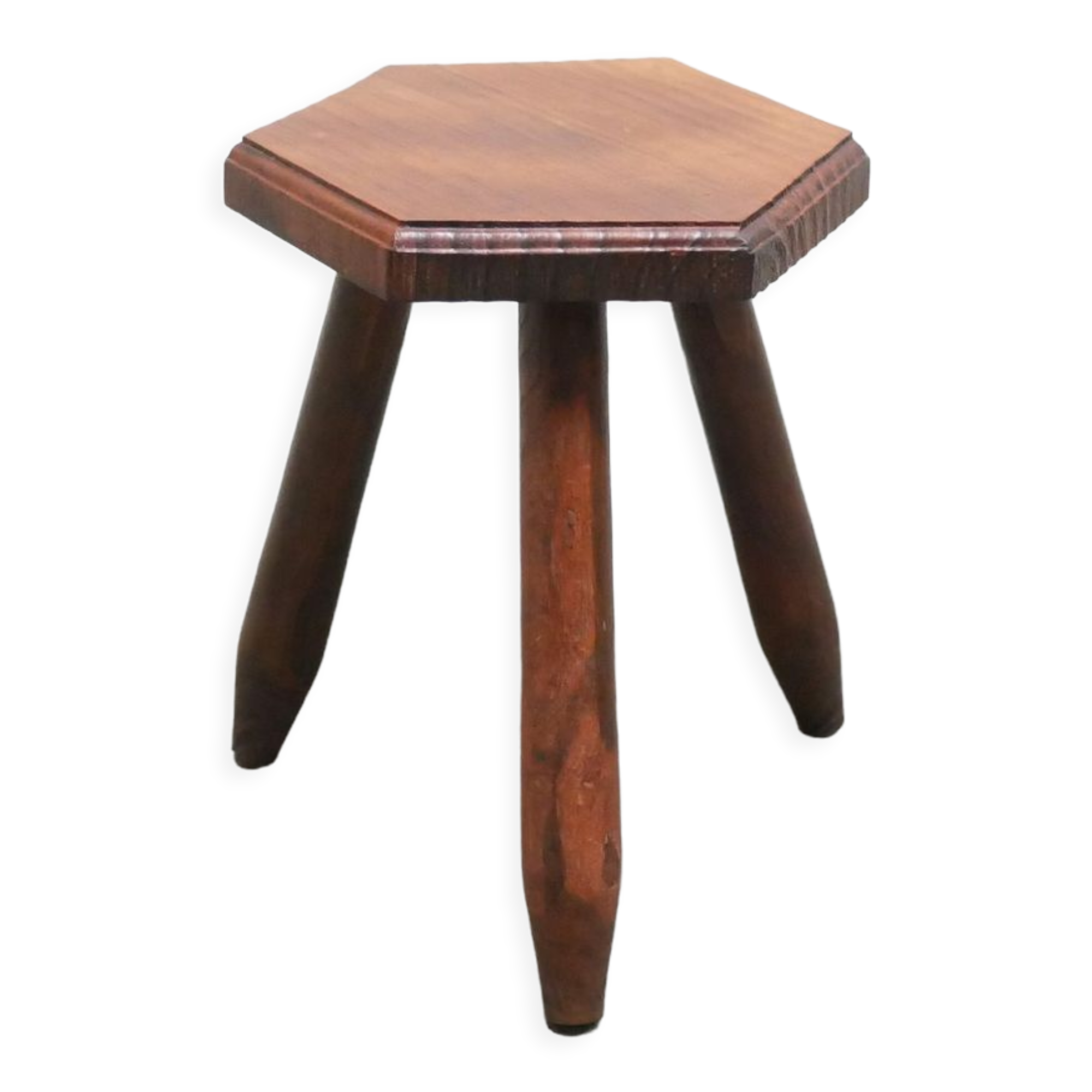 Vintage wooden tripod stool