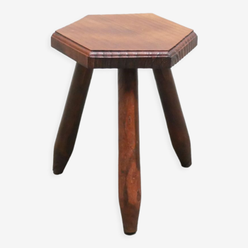 Vintage wooden tripod stool