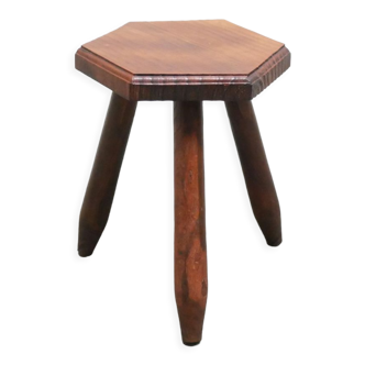 Vintage wooden tripod stool