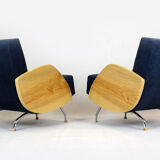 Mid-century r-360 ash armchairs by Janusz Różański, 1960s, Set of 2