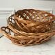 Large round rattan basket vintage 60s-70s