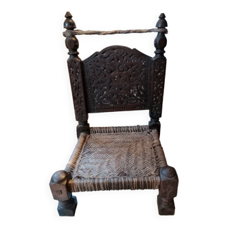 Traditional tribal chair19th century chair from the Swat Valley, North Pakistan