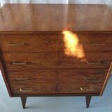 Compass feet chest of drawers