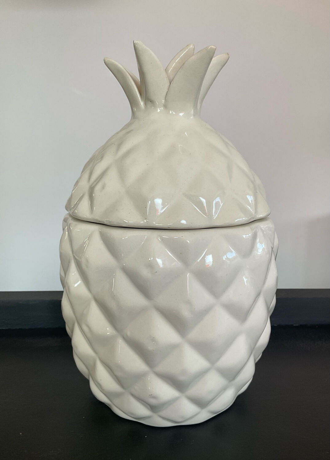 Vintage ceramic pineapple pot 70s