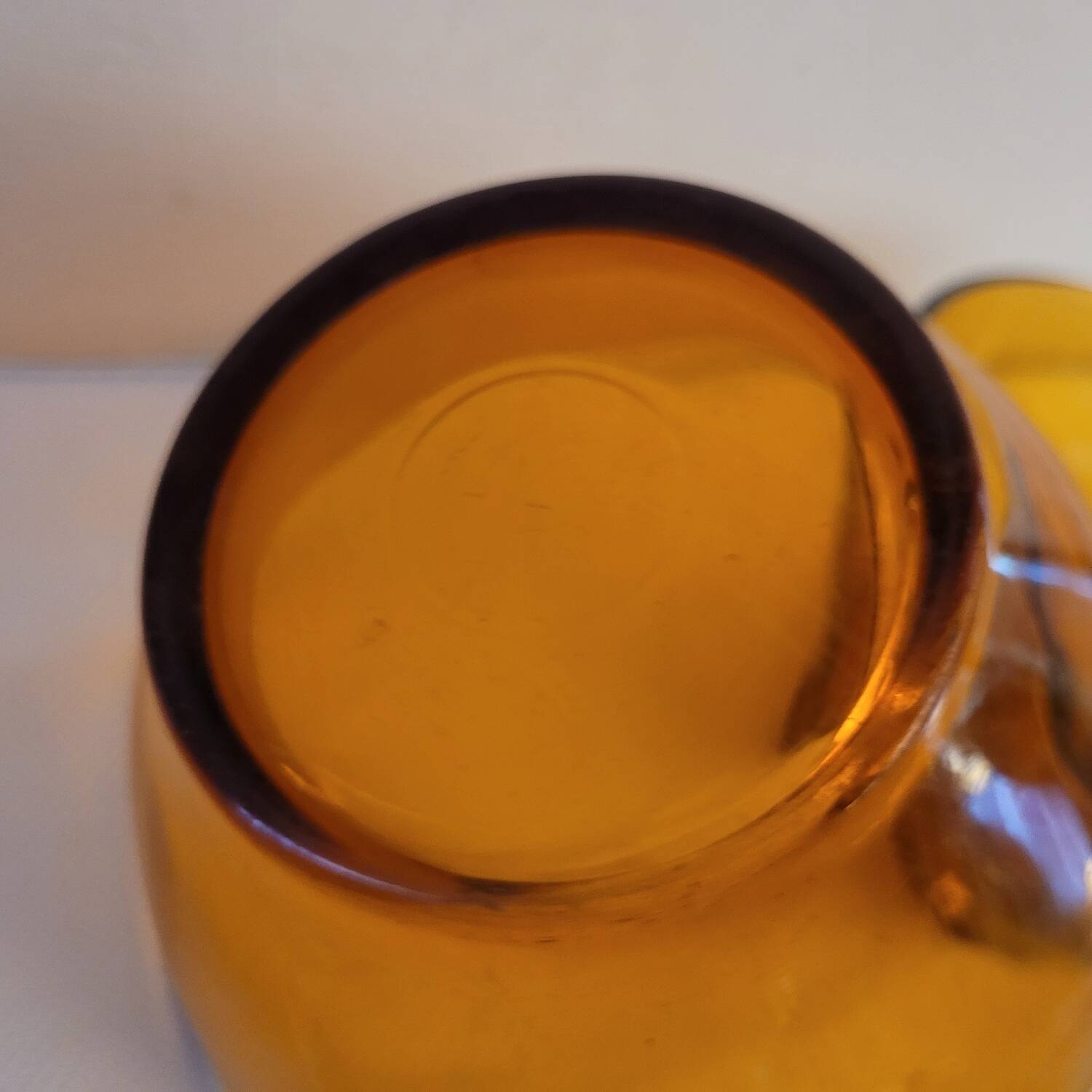 amber glass bowls – mid-20th century vintage