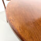 Brutalist round table in solid oak, 1960s.