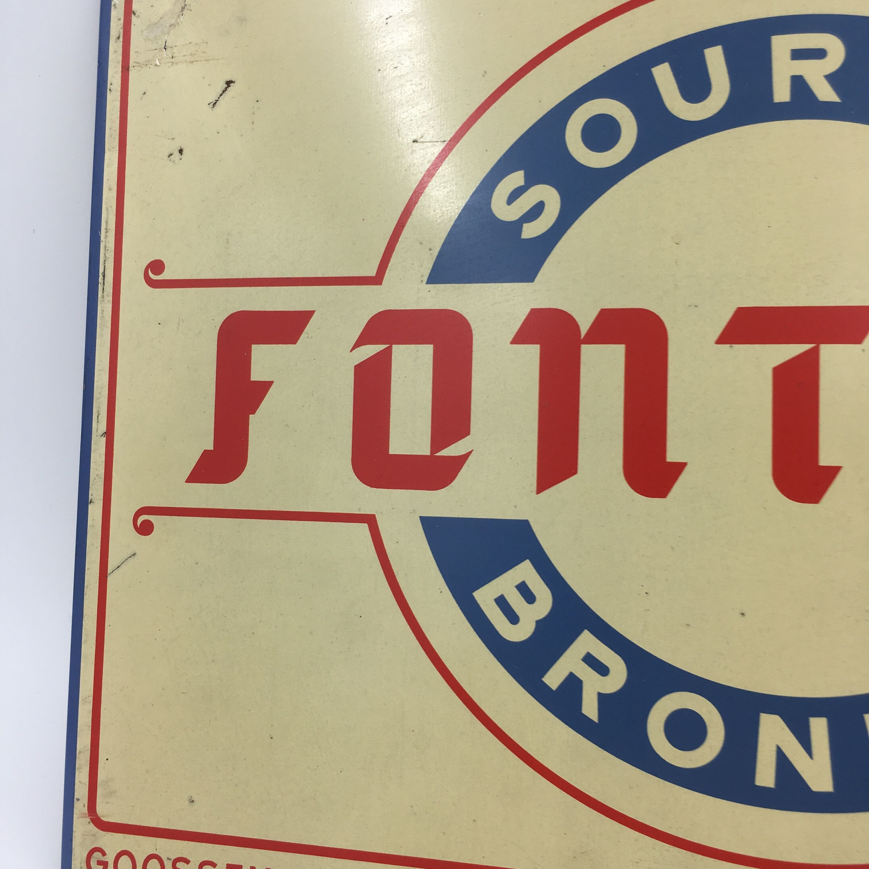 Fontana advertising plate