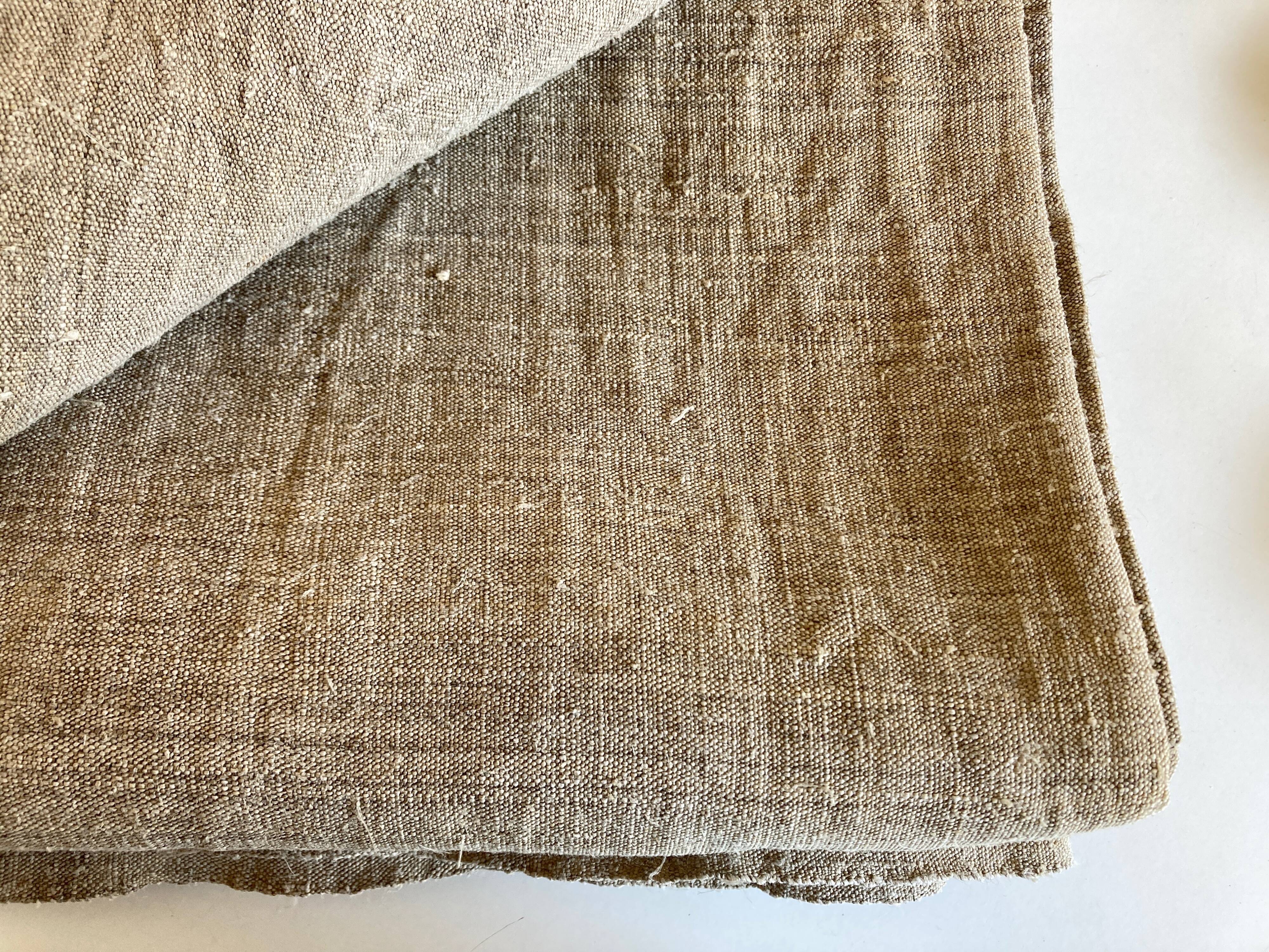 Pièce de chanvre de ferme 19e linge de réserve L278cm