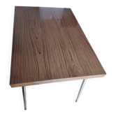 Table vintage en formica marron