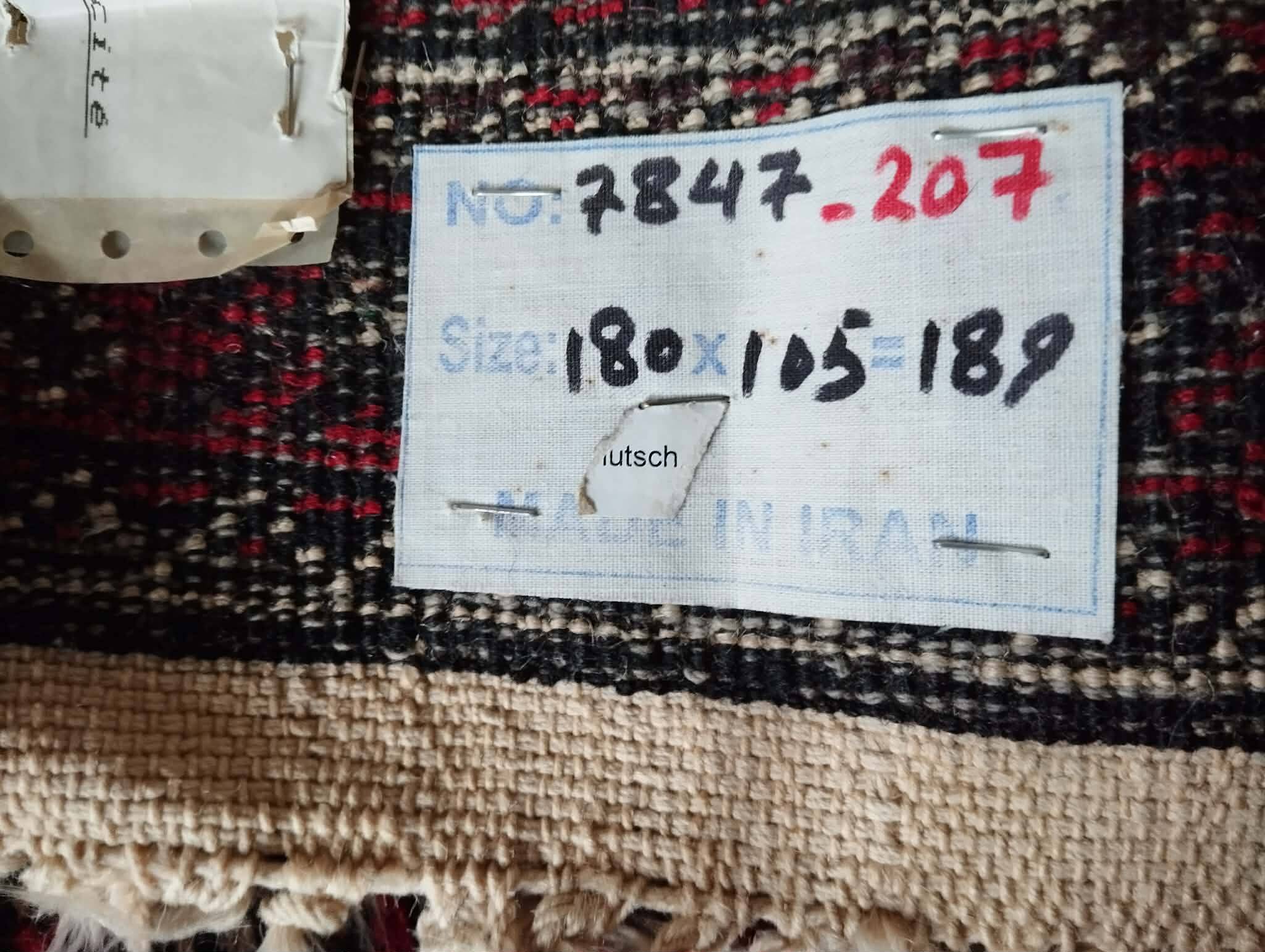 Handmade Belouch Persian rug 184x108cm