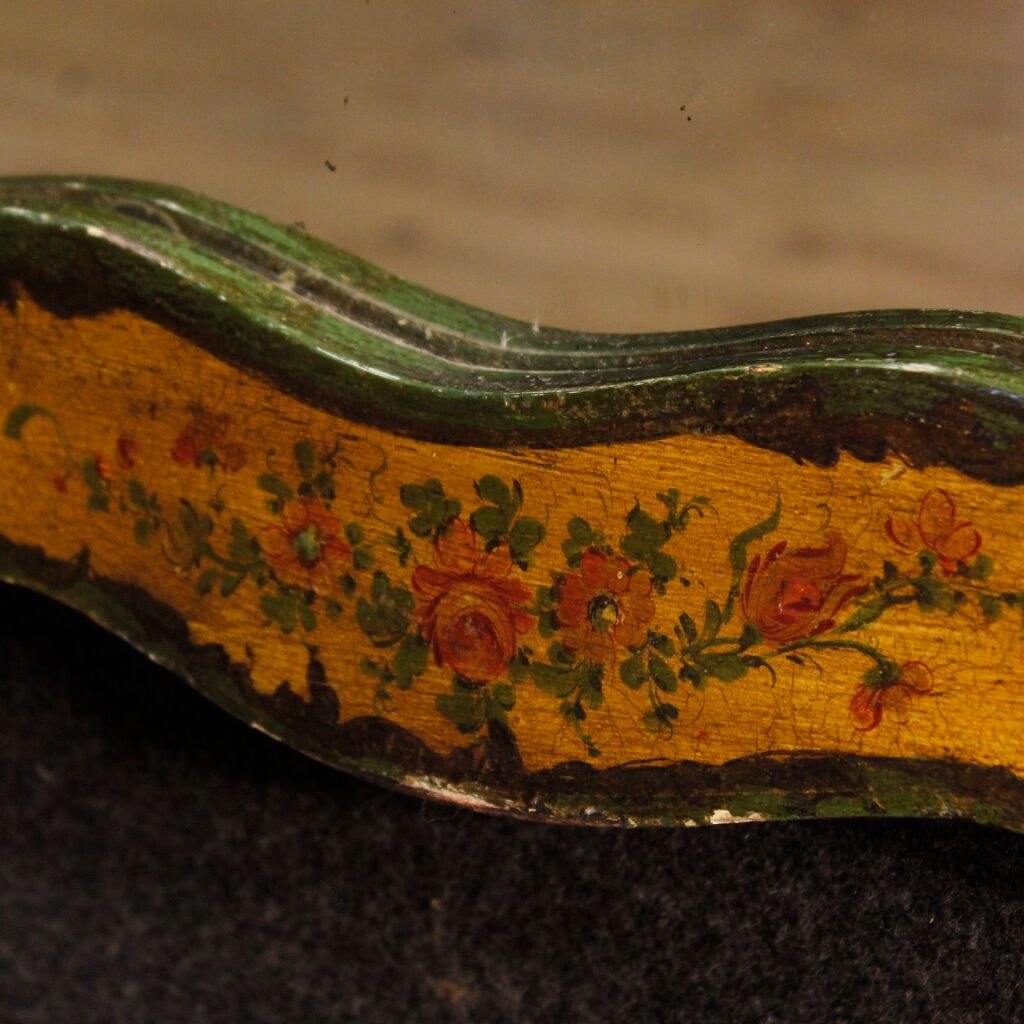 Mirror wooden lacquered and painted 83x115cm