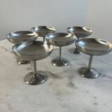 Set of 6 stainless steel cups