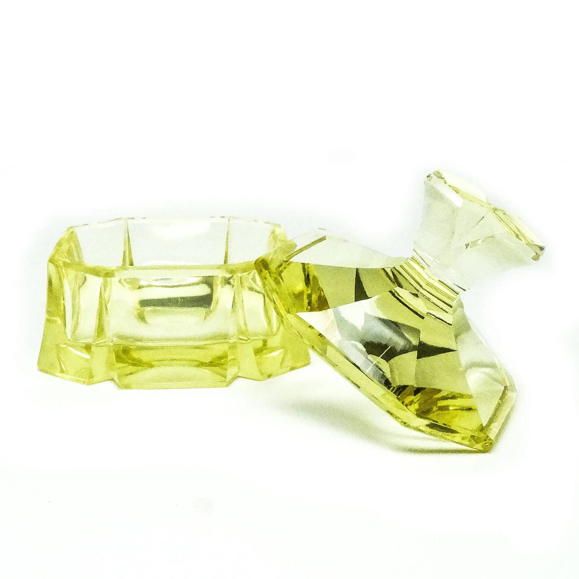 Art Deco bonbonniere, crystal, Moser, Czechoslovakia, 1930s