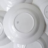 9 FB Digoin pink soup plates