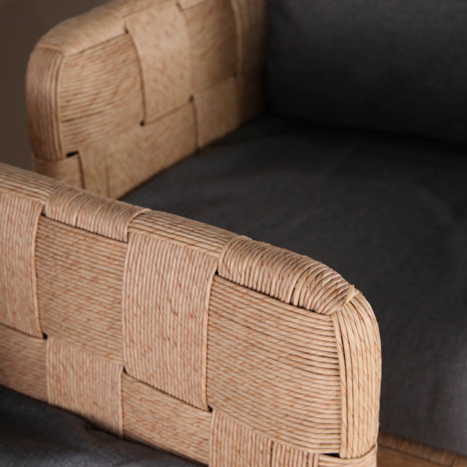 Pair of rope armchairs