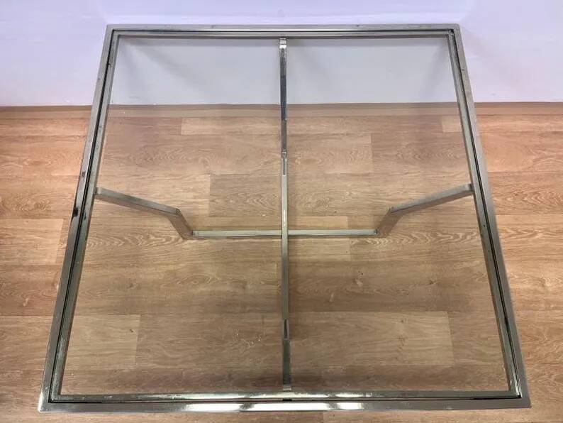 Mid century design XXL Jean Charles Maison Coffee Table Chrome - 1970s