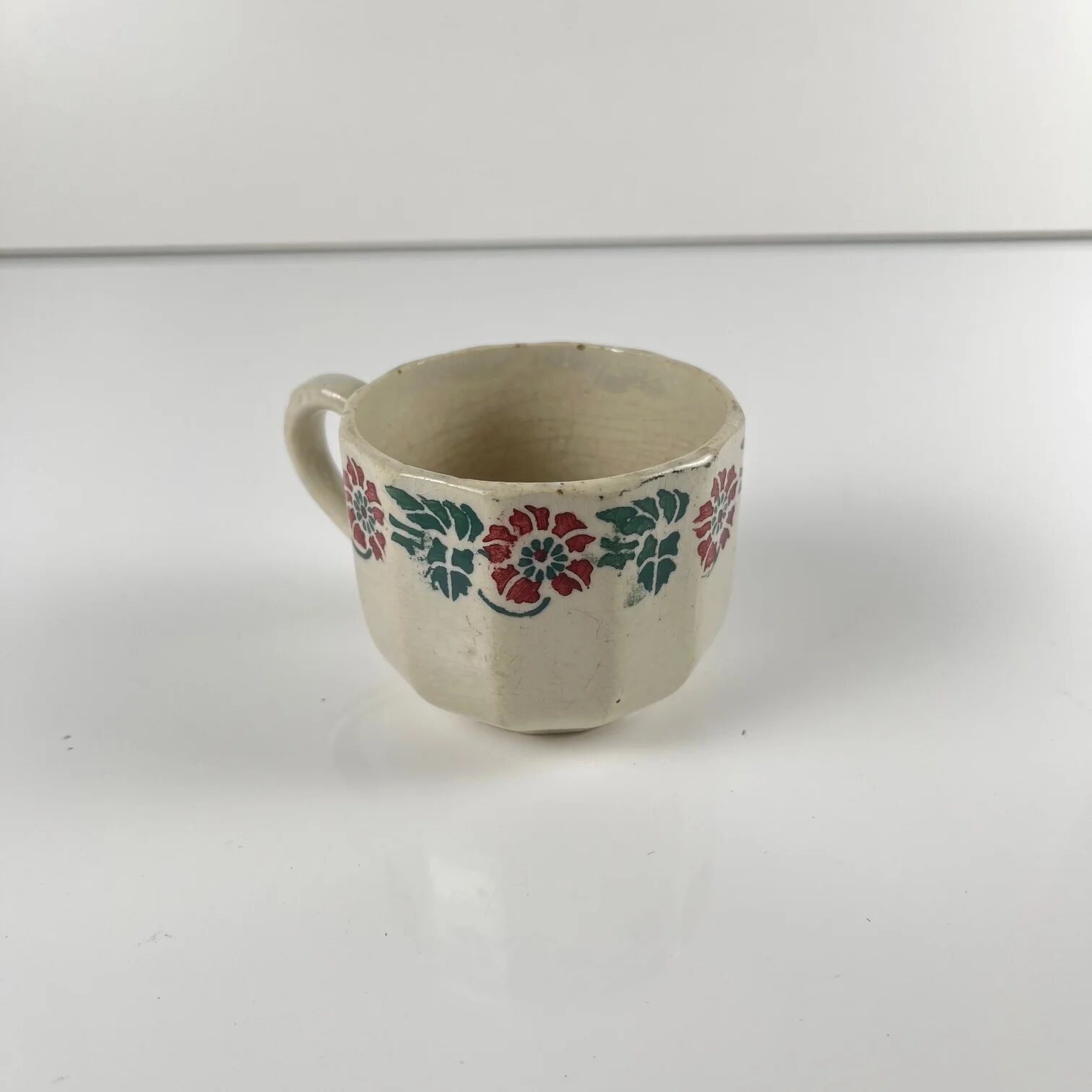 Antique ironstone cup for collection, late 19th - early 20th century.