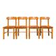 4 solid pine chairs by Rainer Daumiller - 1970s