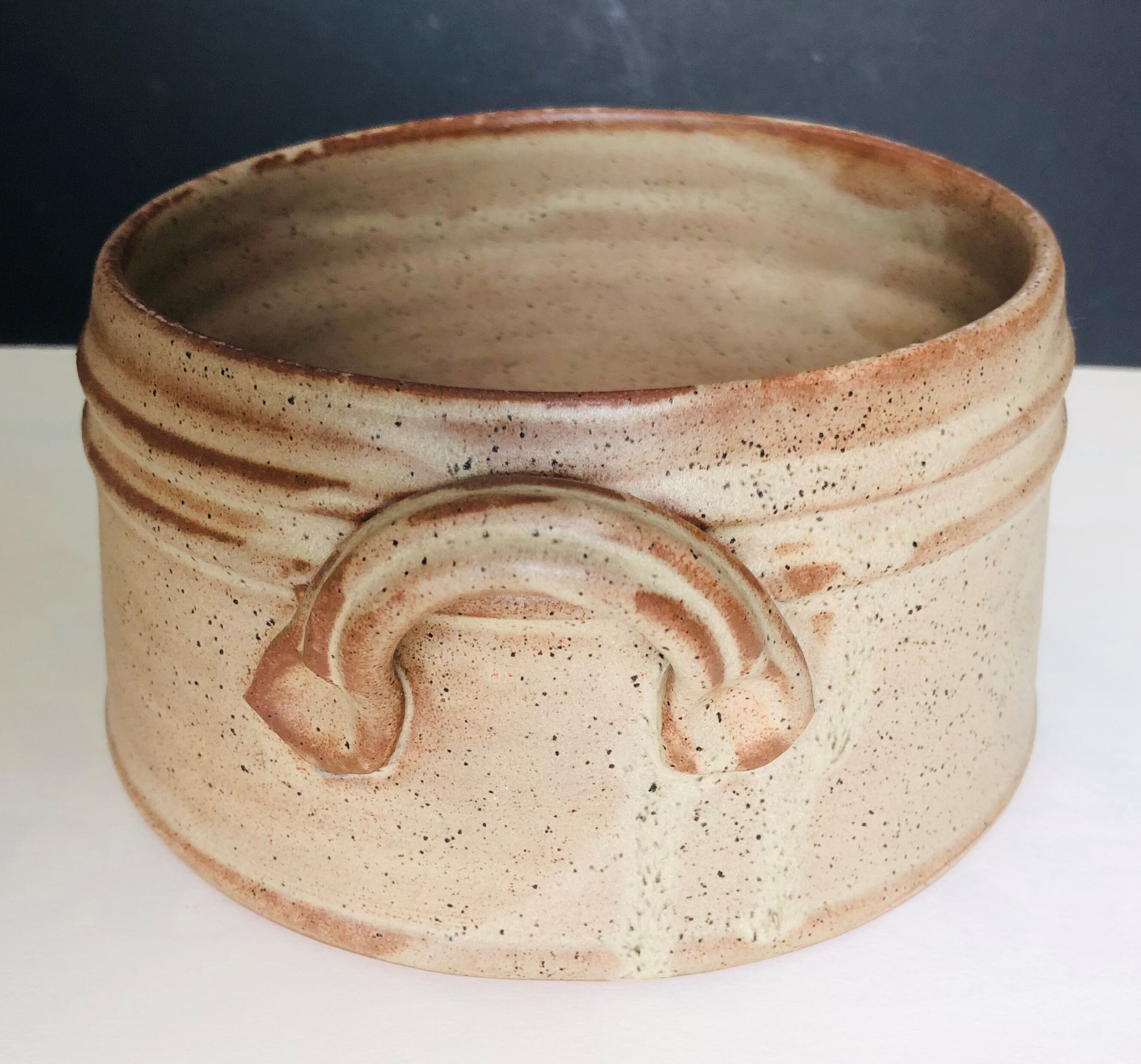 Covered terracotta pot