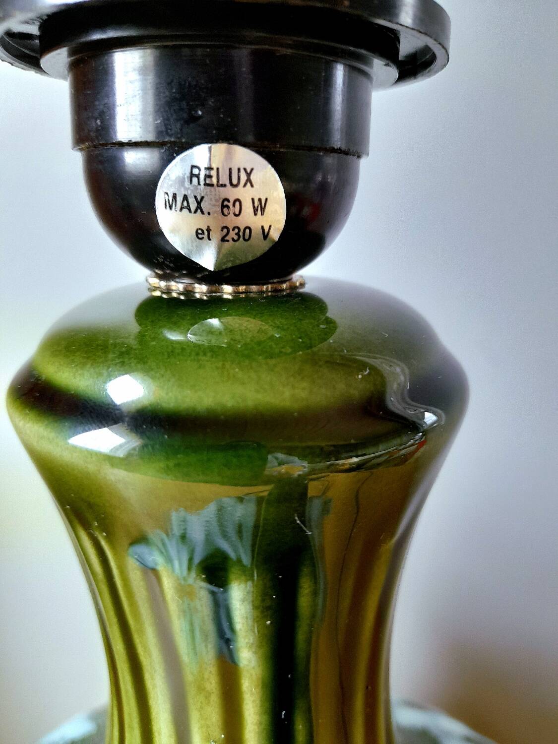 Glazed ceramic lamp, 1960.