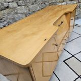 Small vintage sideboard 1960 compass foot