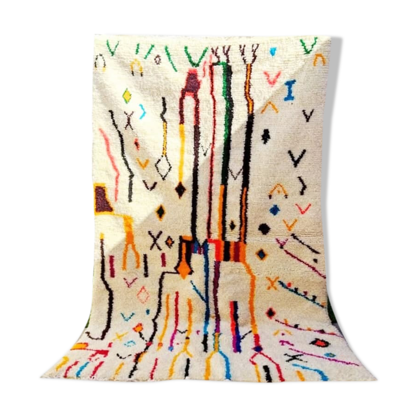 Tapis berbère marocain coloré Azilal 260 x 150cm