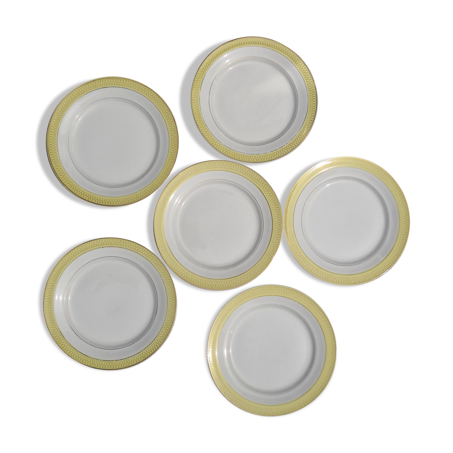 Set 6 flat Plates Saint Amand