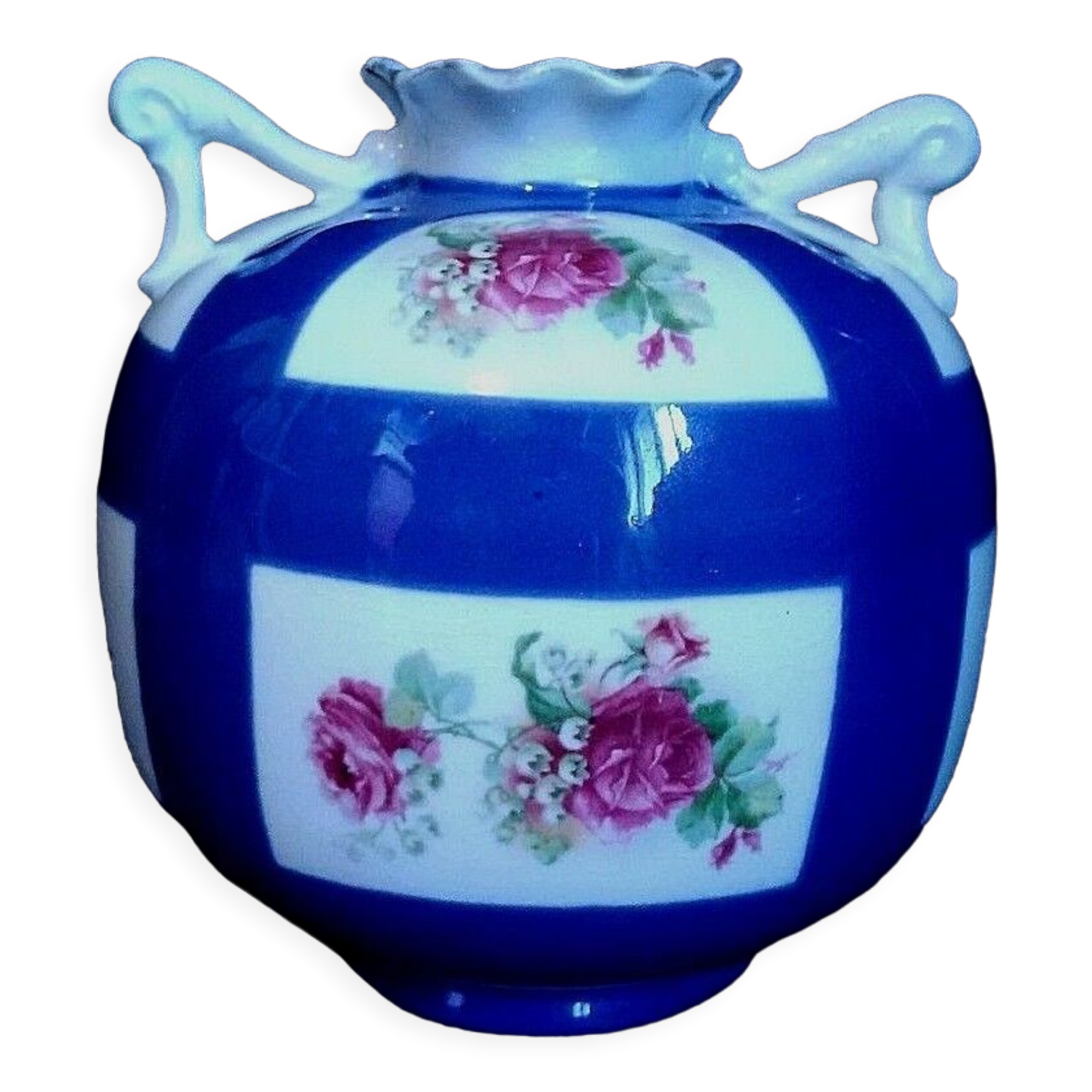 Porcelain ball vase floral decoration Austria