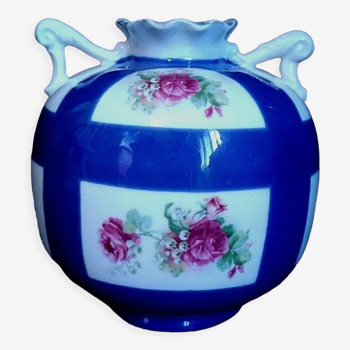 Vase boule en porcelaine décor floral Austria