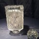 Whiskey carafe in bohemian crystal table art at the time of the digestive
