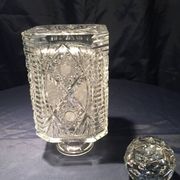 Whiskey carafe in bohemian crystal table art at the time of the digestive