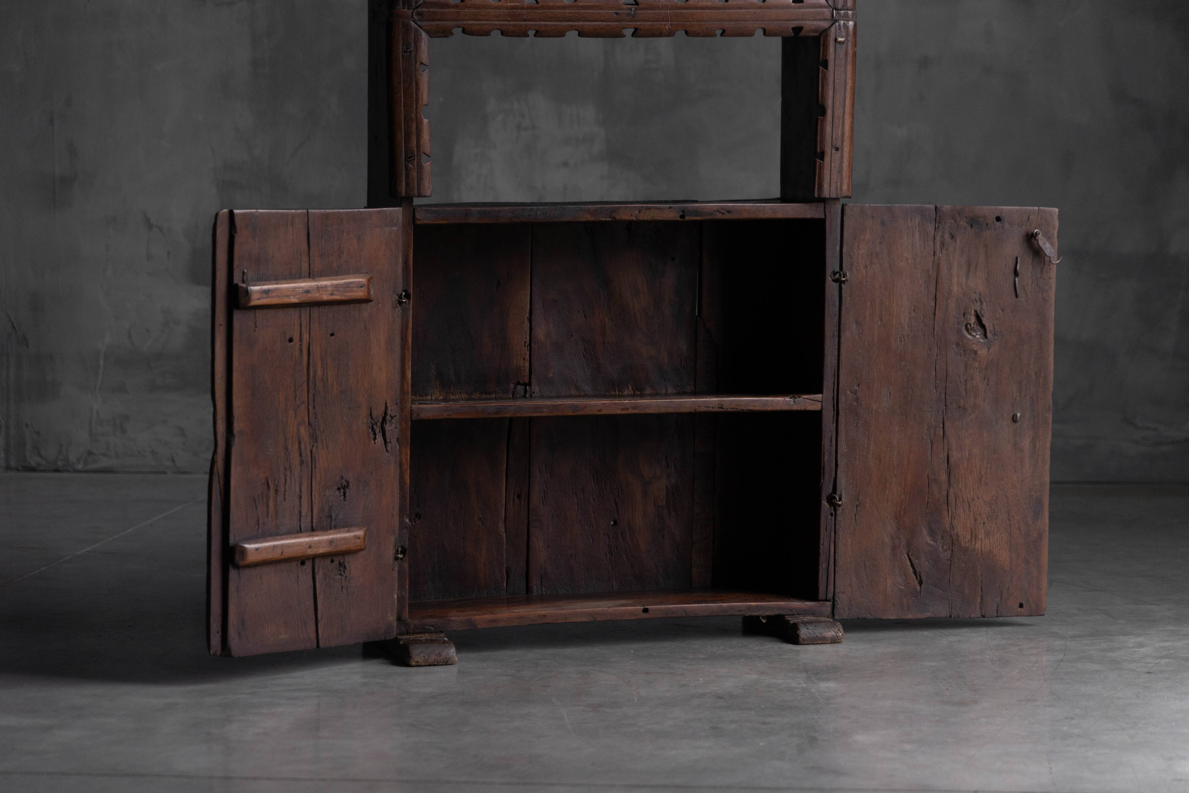 Antique Art Populaire Cabinet, France, 19th Century