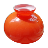 Abat jour en opaline orange vintage