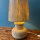 60s lamp in stone with artisanal rope shade