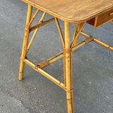 Vintage rattan desk from the 60s