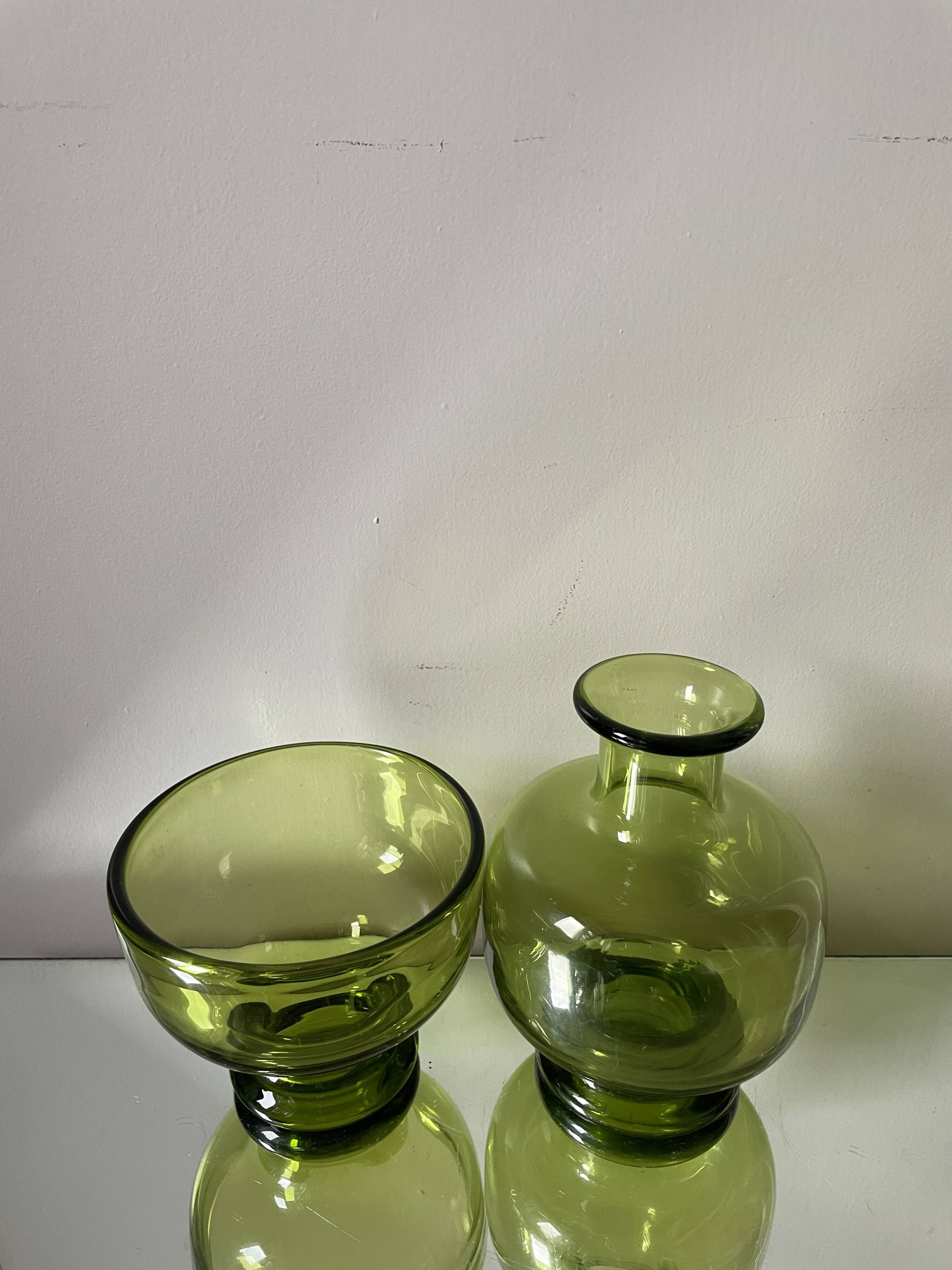 Pair of 1960’s danish glass by Per Lutken