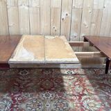 Oval dining table in Louis XVI style made of mahogany.